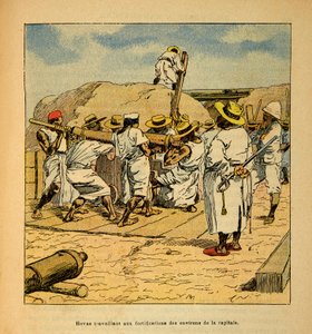 La guerra en Madagascar - Historia anecdótica de las expediciones francesas de 1885-1895: Hovas trabajando en las fortificaciones de la capital en 1895 de Louis Charles Bombled