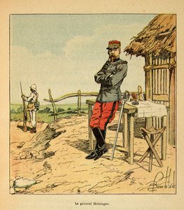 Anecdotario de la Guerra en Madagascar: Retrato del General Metzinger en Madagascar en 1895 de Louis Charles Bombled
