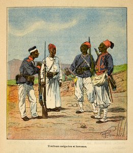 La guerra en Madagascar: Tiradores malgaches y haoussas de Louis Charles Bombled