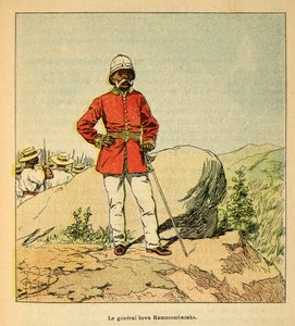 La Guerra en Madagascar - Historia anecdótica de las expediciones francesas de 1885-1895 por Henri Galli, ilustrado por Louis Bombled: Retrato del General Hova Ramasombazaha