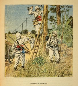 Anecdotario de la Guerra en Madagascar: Implementación del telégrafo de campaña por los militares en Madagascar en 1895 de Louis Charles Bombled