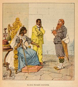 La Guerra en Madagascar-Historia Anecdótica de las Expediciones Francesas de 1885-1895: Un periodista inglés entrevistó a la Reina Ravanalo en 1895 en presencia de su primer ministro de Louis Charles Bombled
