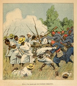 Anecdotario de la Guerra en Madagascar: Los malgaches capturaron un cañón durante las batallas de Ambolomonty en 1895 de Louis Charles Bombled