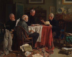 Opiniones diferentes (Óleo sobre lienzo) de Louis Charles Moeller