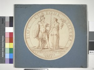 Diseño de medalla, Guerra y Paz: HOC CUSTODE SECURA