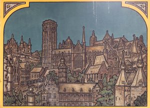 Edificio de la estación de ferrocarril (Sint-Pietersstation). Interior. 1912. Vestíbulo. de Louis Cloquet