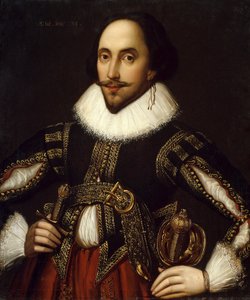 Retrato del dramaturgo británico William Shakespeare de Louis Coblitz