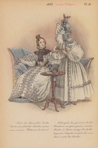 Moda francesa: 1833, Louis-Philippe (litografía en color) de Louis Colas