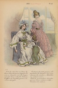 Moda francesa: 1836, Louis-Philippe (litografía en color) de Louis Colas