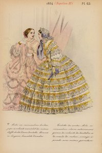 Moda francesa: 1854, Napoleón III (litografía en color) de Louis Colas