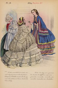 Moda francesa: 1859, Napoleón III (litografía en color) de Louis Colas