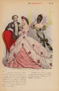 Moda francesa: 1861, Napoleón III (litografía en color) de Louis Colas
