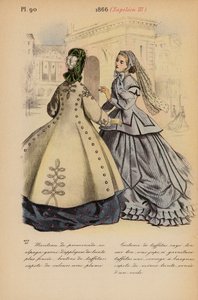 Moda francesa: 1866, Napoleón III (litografía en color) de Louis Colas