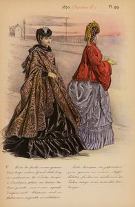 Moda francesa: 1870, Napoleón III (litografía en color) de Louis Colas