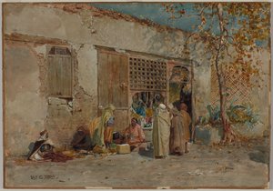 Escena marroquí, c. 1871 de Louis Comfort Tiffany