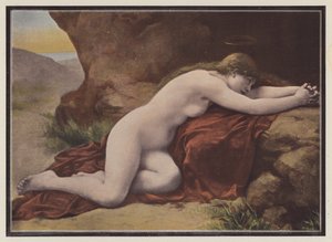 María Magdalena (litografia en color) de Louis Courtat