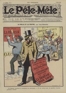 La paja y la viga. Ilustración para Le Pele-Mele de Louis Denis Valverane