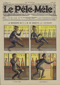 El mecánico del P.L.M. de juerga. Ilustración para Le Pele-Mele, 1906 de Louis Denis Valverane