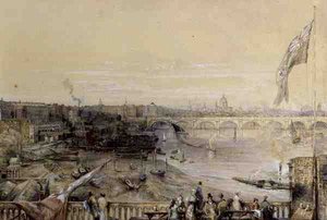 El Támesis desde el Mercado de Hungerford de Louis Desire Thienon