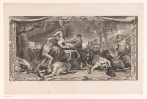 Hércules lucha contra los centauros Pinturas del Hôtel Lambert (título de la serie) La Galerie de monsieur le Président Lambert representante l