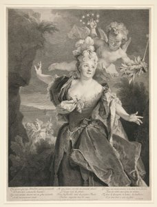 Retrato de Marie Anne de Chateauneuf (llamada Duclos) de Louis Desplaces