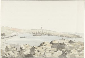 Vista desde el refugio de Luogo Vivo
Vista en alzado del puerto de Luogo Vivo
Viaje a Italia, Sicilia y Malta - 1778 (título de la serie) de Louis Ducros