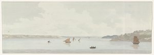Visión de una parte del Mare Piccolo
Vista de una parte del Mare Piccolo, donde se encontraba el antiguo puente, la desembocadura del Galesus (título en el objeto)
Voyage en Italie, en Sicile et à Malte - 1778 (título de la serie) de Louis Ducros