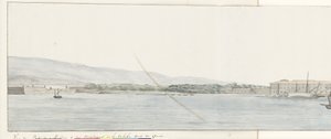 Vista del puerto de Mesina y de las playas de Calabria desde la calle
Vista del puerto de Mesina y de las montañas de Calabria, tomada desde el muelle (título en el objeto)
Voyage en Italie, en Sicile et à Malte - 1778 (título de la serie) de Louis Ducros