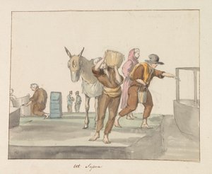 Trajes de la isla de Gozo
Traje de Gozo (título en el objeto)
Voyage en Italie, en Sicile et à Malte - 1778 (título de la serie) de Louis Ducros