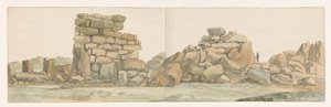 Monumento a los Fenicios de Carthagen en la isla de Gozo
Monumento fenicio o cartaginés, comúnmente llamado Torre de los Gigantes, en la isla de Ghozo (título en el objeto)
Viaje a Italia, Sicilia y Malta - 1778 (título de la serie) de Louis Ducros