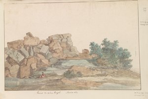 El templo de Zeus Olympus en Agrigento
Ruinas del mismo templo. Segunda vista (título en el objeto)
Viaje a Italia, Sicilia y Malta - 1778 (título de la serie) de Louis Ducros