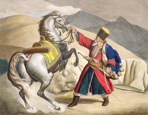 Un Tártaro con su Caballo, grabado por los Hermanos Thierry, 1825