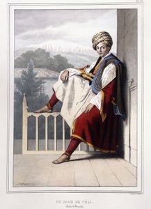 Retrato, de Vues et de Costumes Grecs et Ottomans de Voyage a Athenes et a Constantinople, 1825 de Louis Dupré