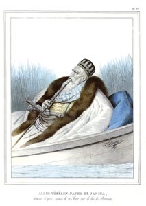 Ali de Tebelen (1741-1822), pasha de Janina, en el Lago Butrinto