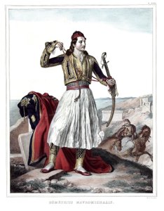 Demetrius Mavromichalis, soldado y patriota griego. en 