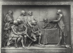Antoine Laurent Lavoisier (1743-94) explicando su análisis del aire a sus colegas