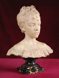 Busto retrato de una niña de Louis Ernest Barrias
