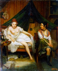 Dos chicas, siglo XIX de Louis Eugene Bertier