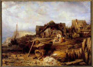 Playa a marea baja de Louis Eugene Gabriel Isabey