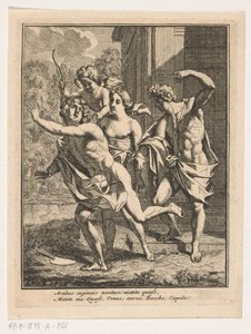 Un joven huye de Baco, Venus y Amor de Louis Fabritius Dubourg