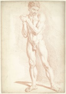 Hombre desnudo, de pie de Louis Fabritius Dubourg