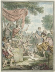 Pompeyo hace quemar las cartas de Sertorio de Louis Fabritius Dubourg