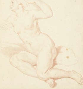 Estudio de un desnudo femenino sentado de Louis Fabritius Dubourg