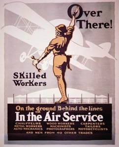 Cartel de reclutamiento estadounidense para el Servicio Aéreo