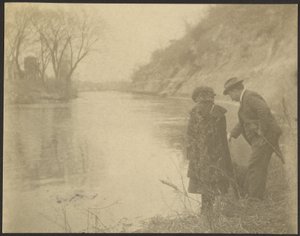 [Pareja a orillas del lago] de Louis Fleckenstein