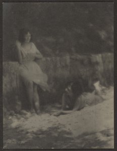 [Bailarinas en el jardín, descansando] de Louis Fleckenstein