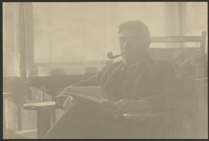 [Retrato de un hombre fumando en pipa] de Louis Fleckenstein