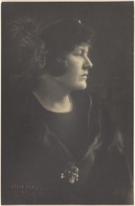 [Retrato de una mujer con capa de piel] de Louis Fleckenstein