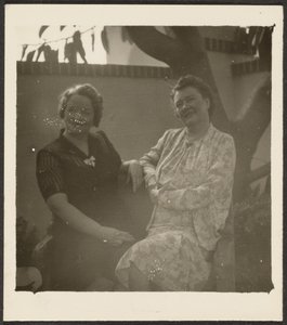 [Dos mujeres en el jardín] de Louis Fleckenstein