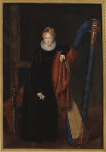Retrato de una dama con un arpa